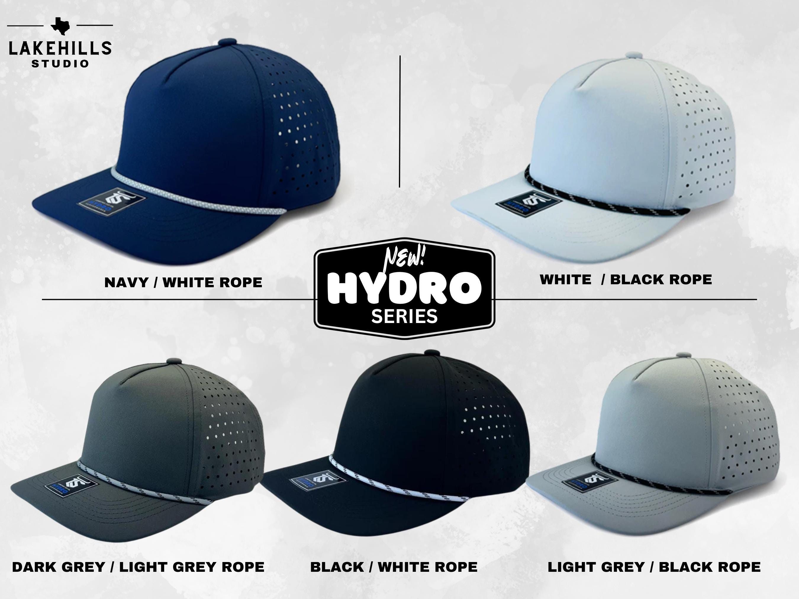 Premium 5-Panel with Rope Hydro Series Hat - Custom with tons of color and patch options - Use your own logo