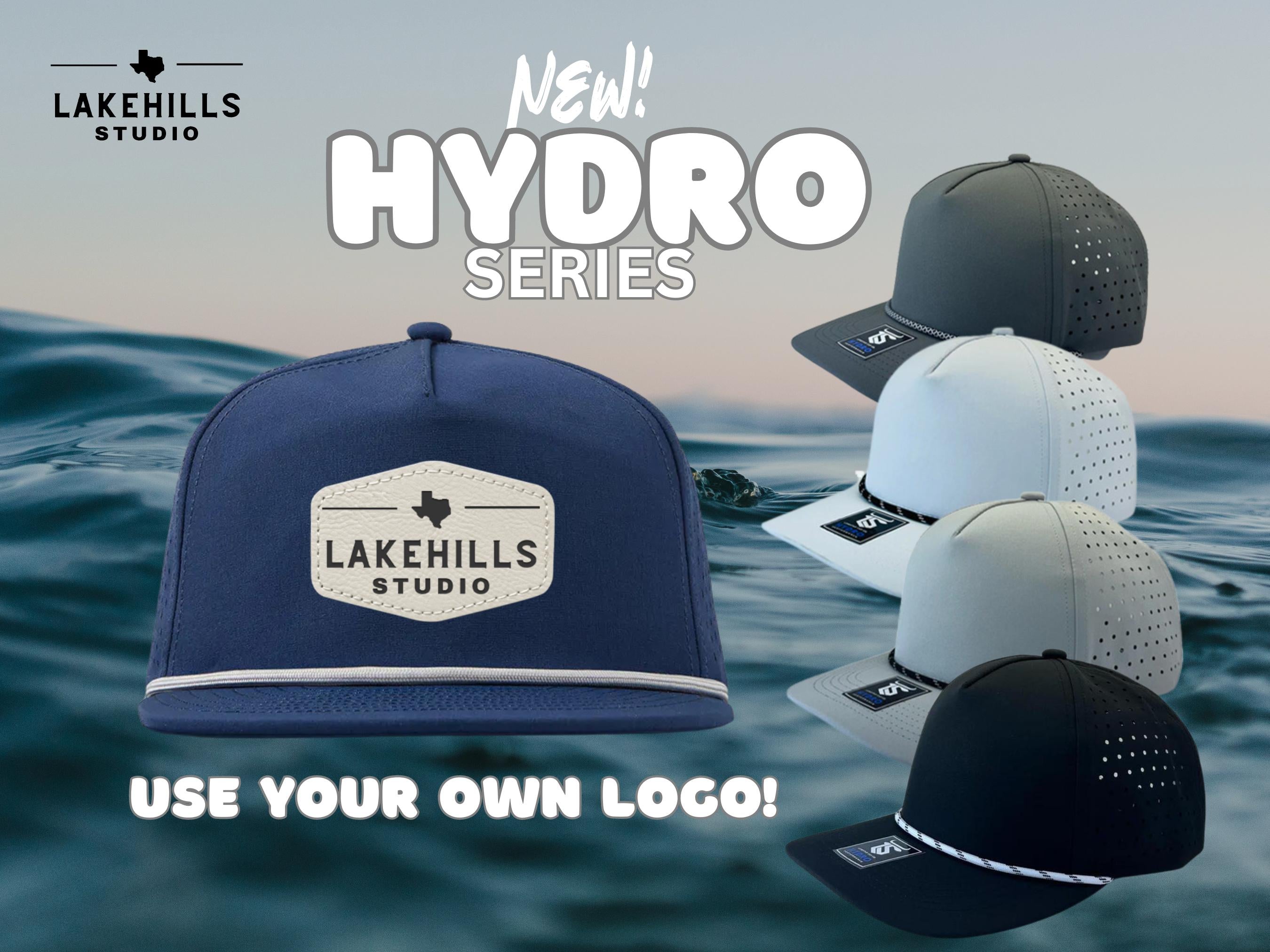 Premium 5-Panel with Rope Hydro Series Hat - Custom with tons of color and patch options - Use your own logo