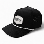 Black with White Rope Hydro Series - Performance 5-Panel Hat