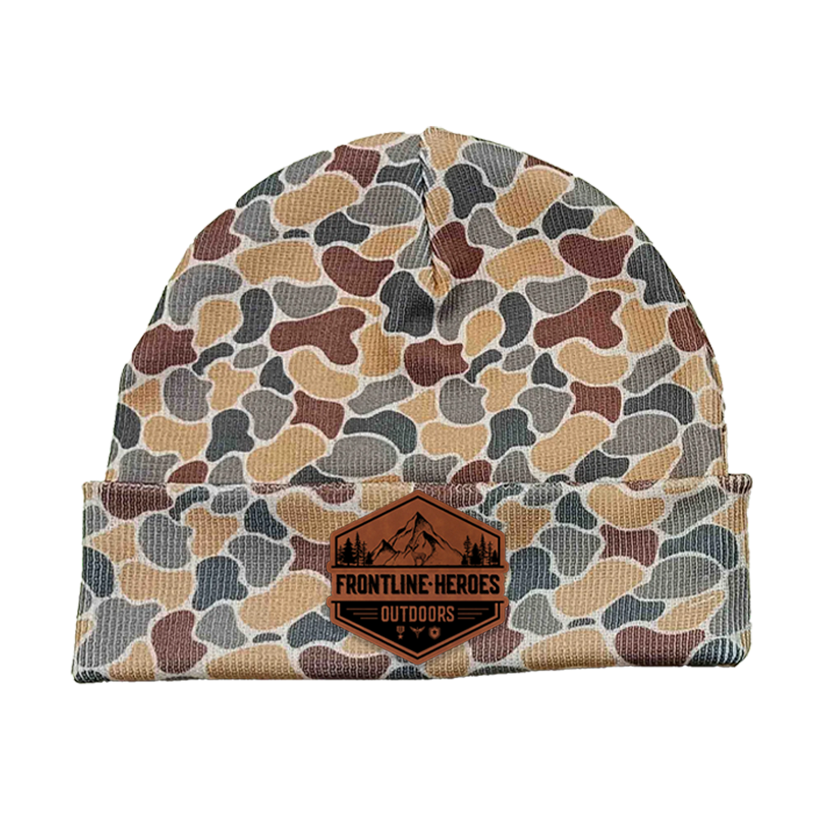 FHO - Cuff Beanie - Orange Pebble Camo