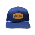 Hydro Series - Navy with White Rope - Performance 5-Panel Hat - CUSTOM
