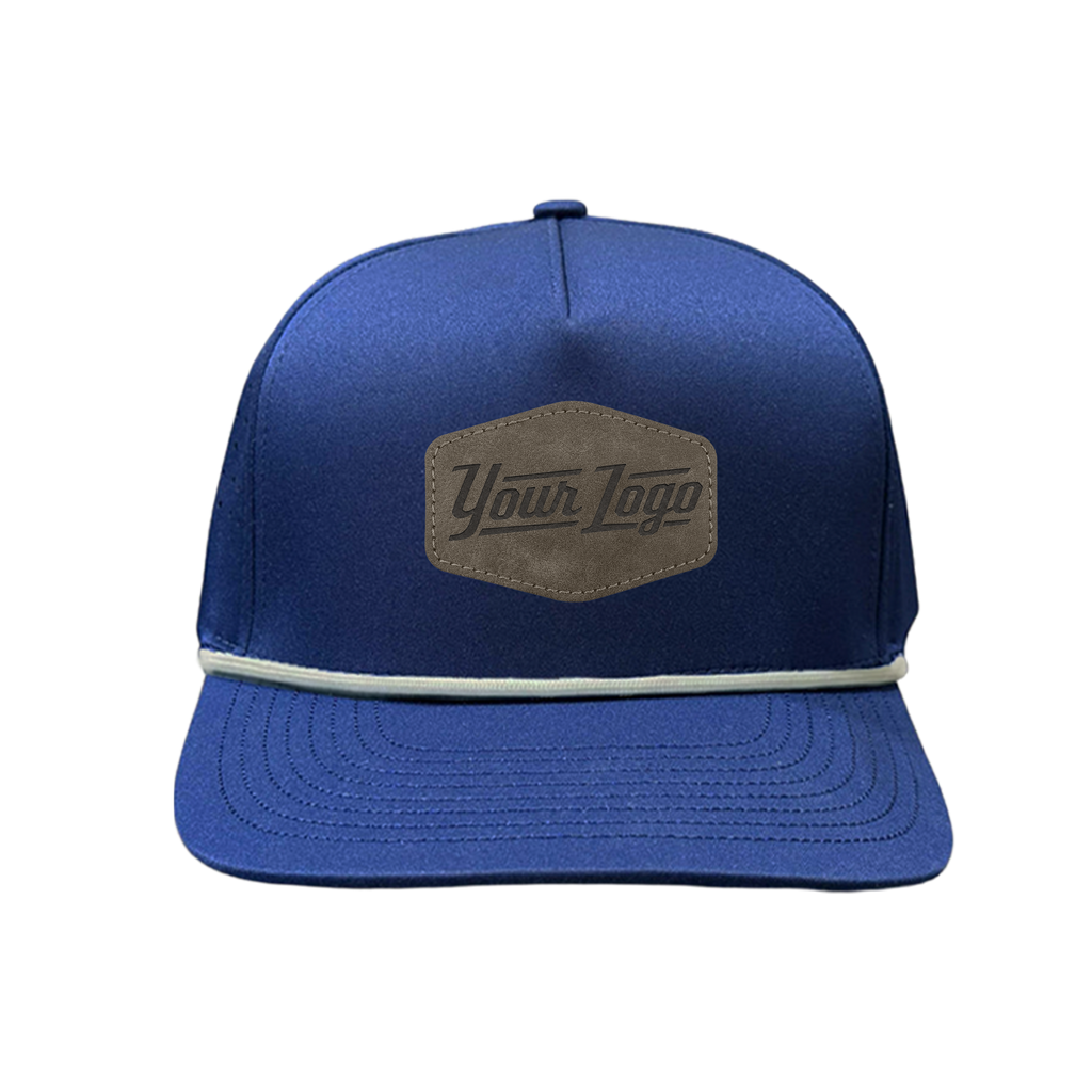 Hydro Series - Navy with White Rope - Performance 5-Panel Hat - CUSTOM