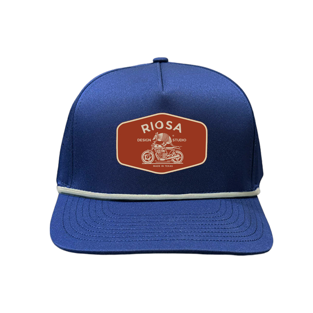 Hydro Series - Navy with White Rope - Performance 5-Panel Hat - CUSTOM