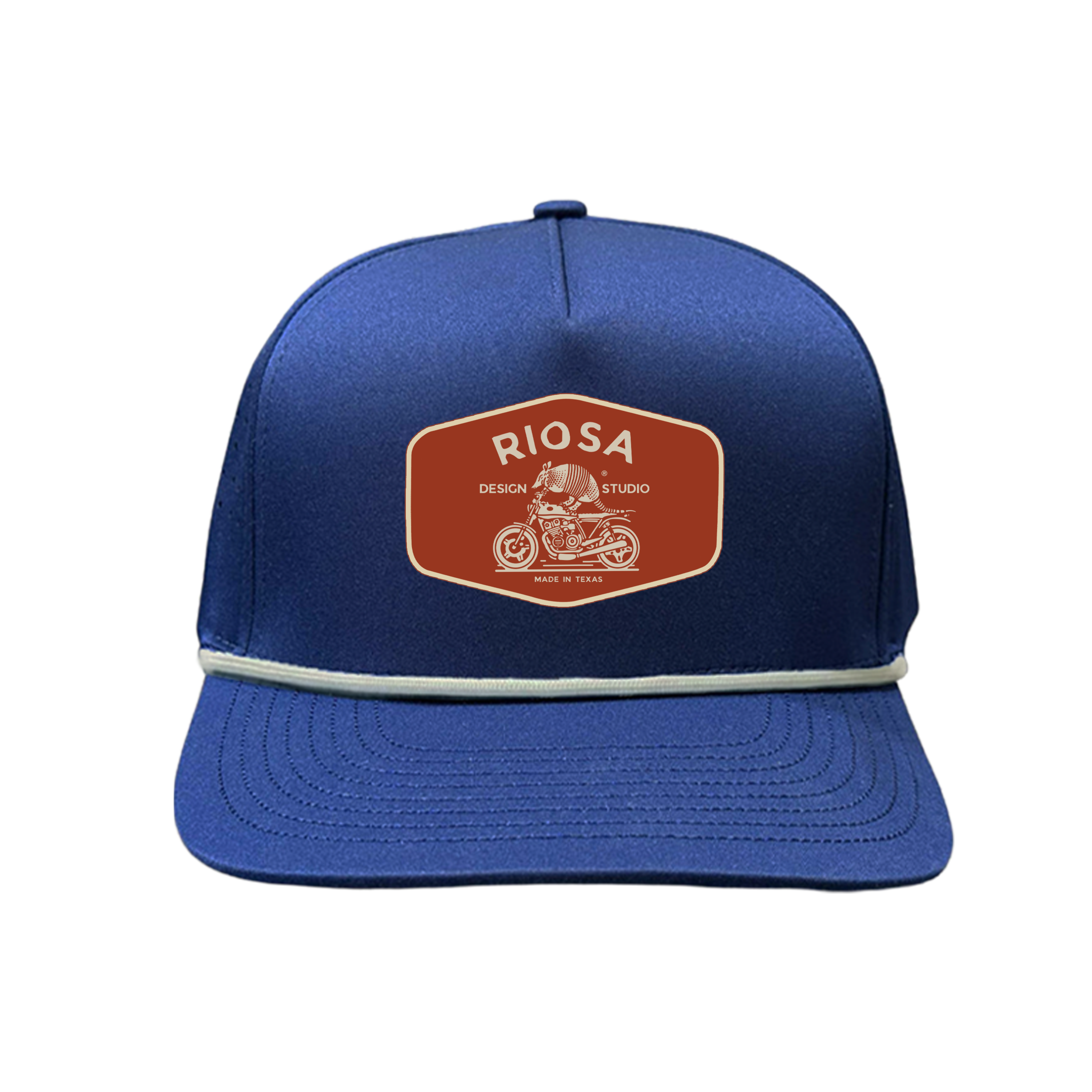 Hydro Series - Navy with White Rope - Performance 5-Panel Hat - CUSTOM