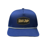 Hydro Series - Navy with White Rope - Performance 5-Panel Hat - CUSTOM