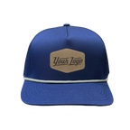 Hydro Series - Navy with White Rope - Performance 5-Panel Hat - CUSTOM