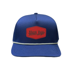 Hydro Series - Navy with White Rope - Performance 5-Panel Hat - CUSTOM