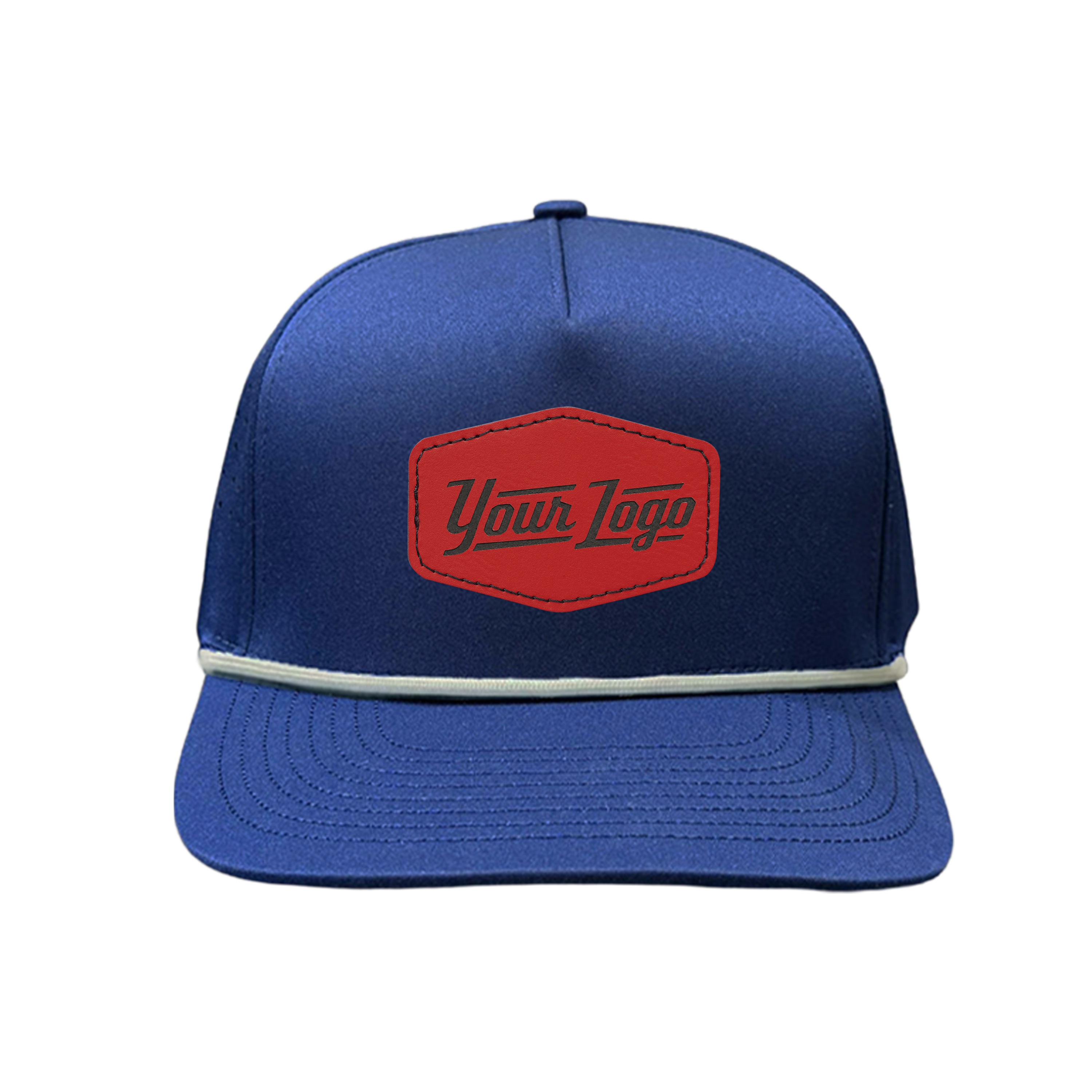 Hydro Series - Navy with White Rope - Performance 5-Panel Hat - CUSTOM