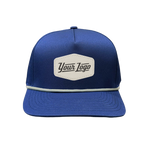 Hydro Series - Navy with White Rope - Performance 5-Panel Hat - CUSTOM