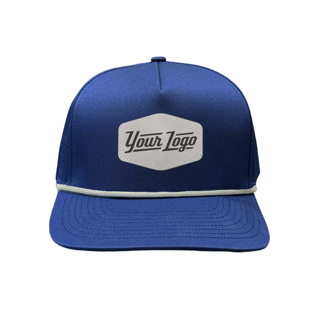 Hydro Series - Navy with White Rope - Performance 5-Panel Hat - CUSTOM