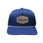Hydro Series - Navy with White Rope - Performance 5-Panel Hat - CUSTOM