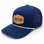 Hydro Series - Navy with White Rope - Performance 5-Panel Hat - CUSTOM
